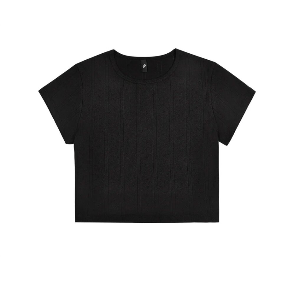 Black Ribbed Crop Top - Picture 12 of 12